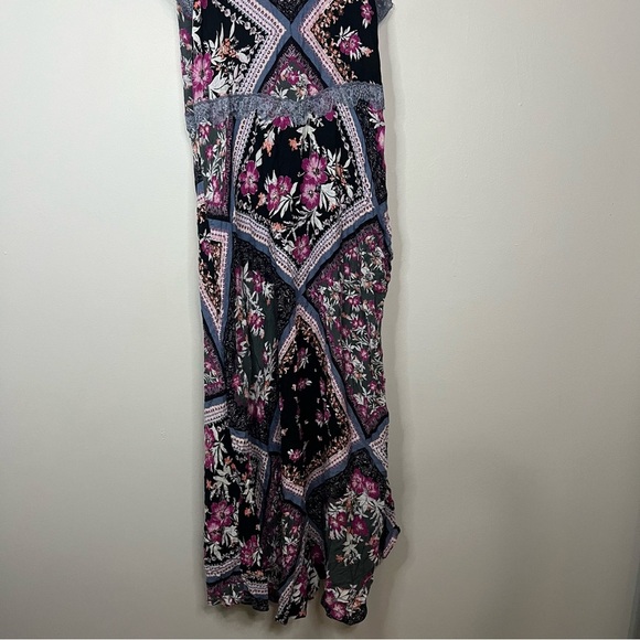 Intimately Free People Stevie Lace Print Maxi Dress Graphite Size Large - Picture 8 of 9